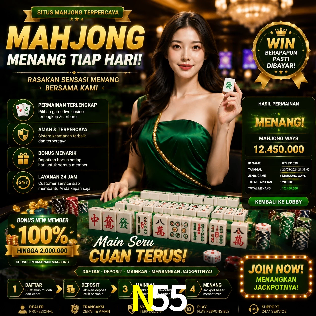 Cashback VIP N55 - reembolso semanal